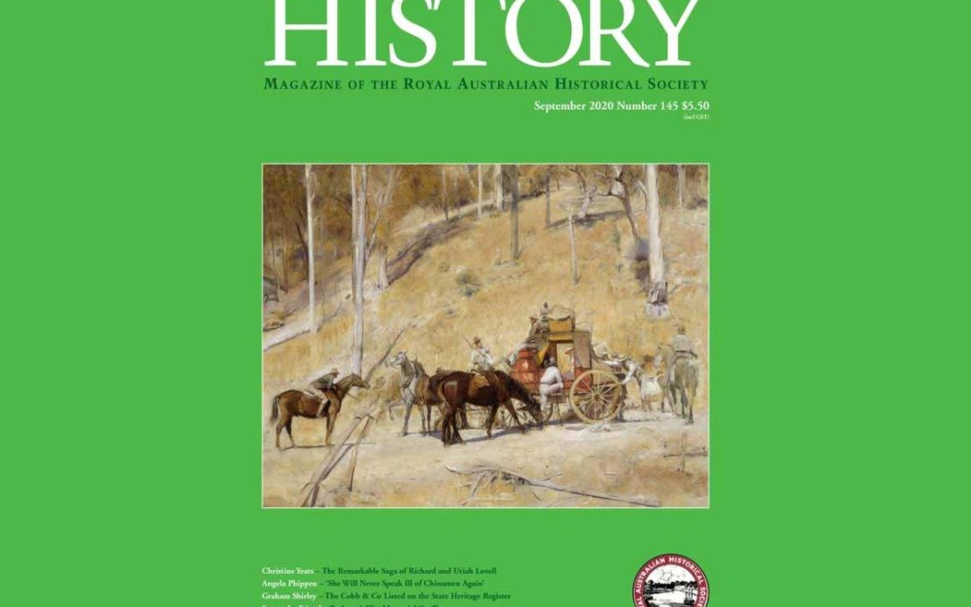 RAHS Subscriptions: Magazines – History no.145 Sept 2020