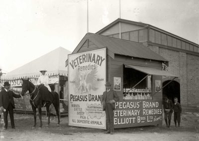 RAHS Members: Images – Pegasus Elliott Bros van at Showground-Sydney c1908