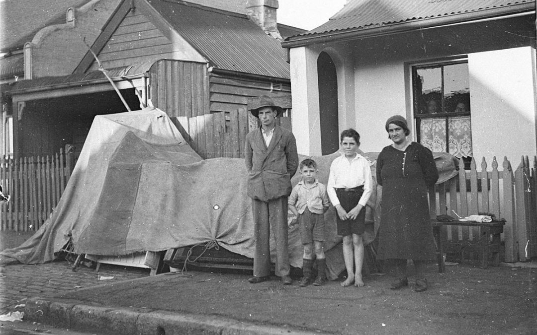 William Roberts who was an original Anzac and his family evicted from their Redfern home into the street during the depression on the 28th September 1934.