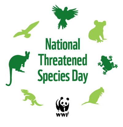 A picture of the WWF National Threatened Species Day logo.