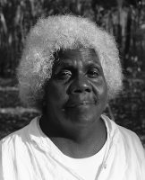 A black and white picture of Thanakupi taken by Kerry Trapnell.
