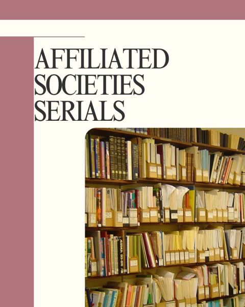 Library shelves filled with labelled folders containing serial publications from RAHS Affiliated Societies, organised by location across New South Wales