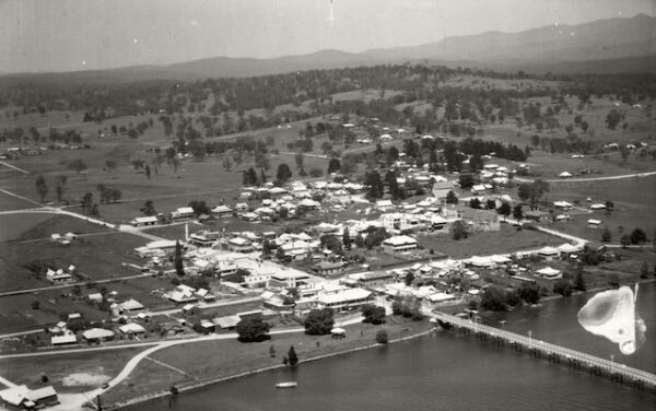 Aerial view of Moruya looking Southwest