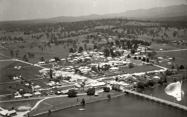 Aerial view of Moruya looking Southwest